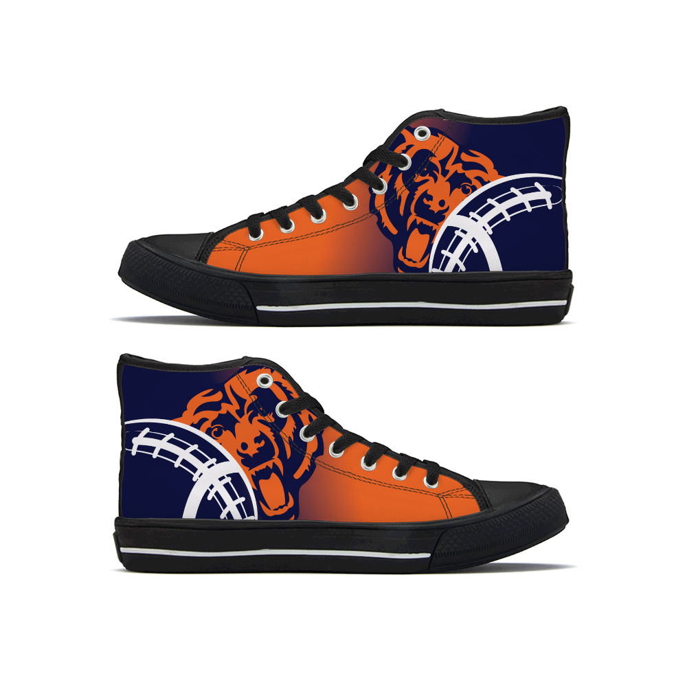 Women's Chicago Bears High Top Canvas Sneakers 002